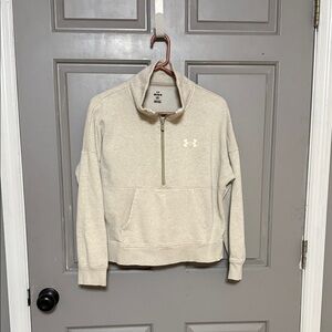 Under Armour Light Beige Half-Zip Sweatshirt
